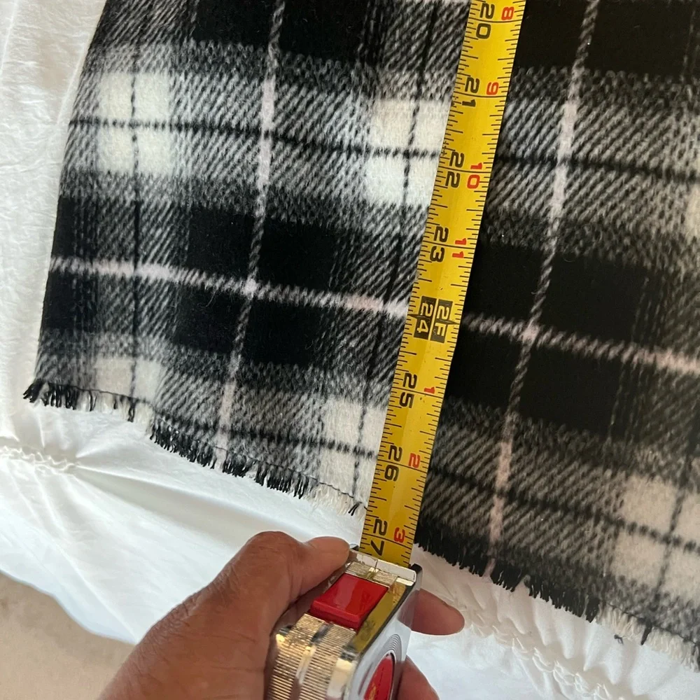 H&M Sleeveless Black And White Plaid Shirt Jacket XXLT - Picture 10 of 14